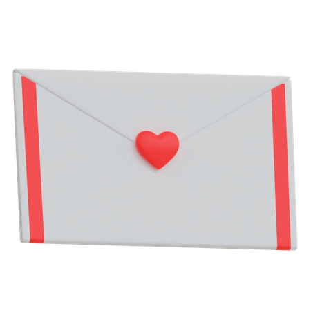 Enveloppe d'amour  3D Illustration