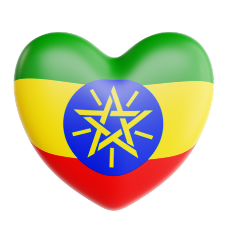 J'aime l'Ethiopie  3D Icon