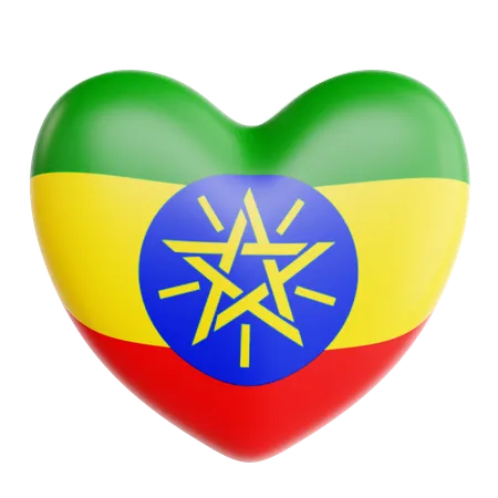 J'aime l'Ethiopie  3D Icon