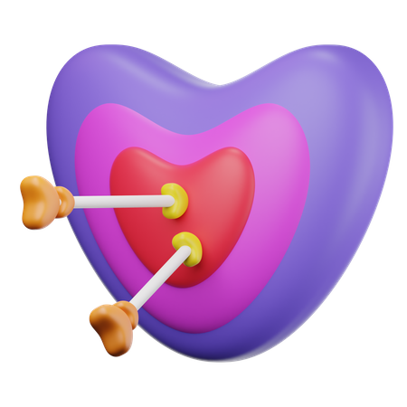 Amour, concentration  3D Icon
