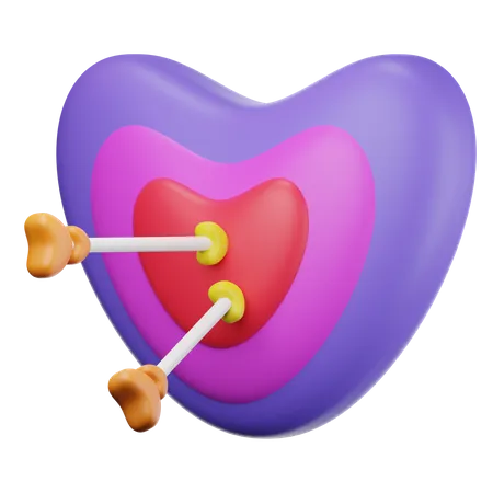Amour, concentration  3D Icon
