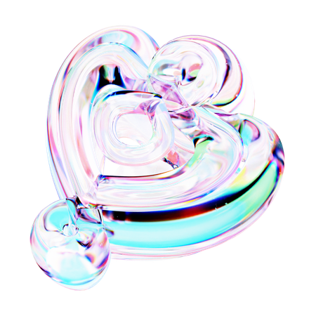Forme abstraite d'amour  3D Icon