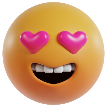 L'amour a frappé emoji  3D Icon