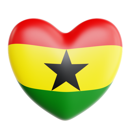 J'aime le Ghana  3D Icon