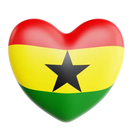 J'aime le Ghana  3D Icon