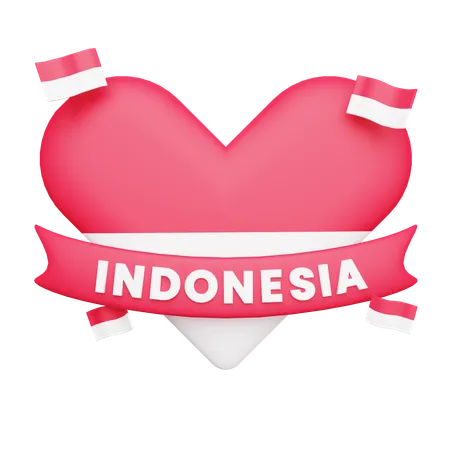 Aimer l'Indonésie  3D Icon