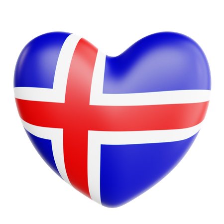 J'aime l'Islande  3D Icon