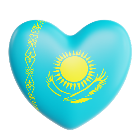 J'aime le kazakhstan  3D Icon