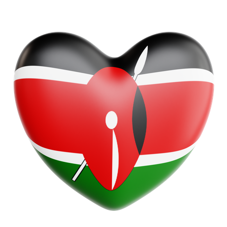 J'aime le Kenya  3D Icon