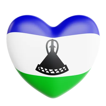 J'aime le Lesotho  3D Icon