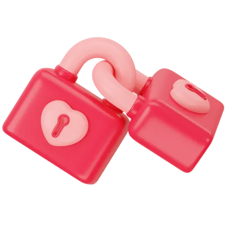 Serrure d'amour  3D Icon