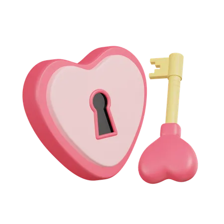 Serrure d'amour  3D Icon