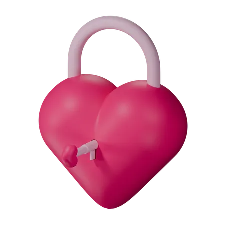 Serrure d'amour  3D Icon