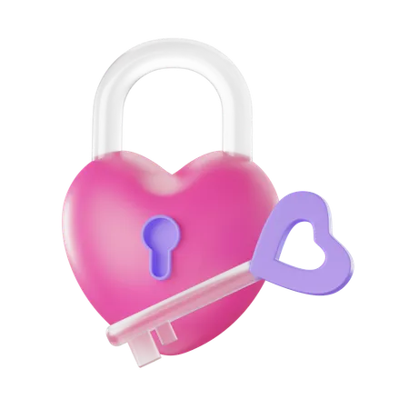 Serrure d'amour  3D Icon