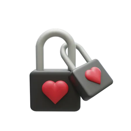 Serrure d'amour  3D Icon