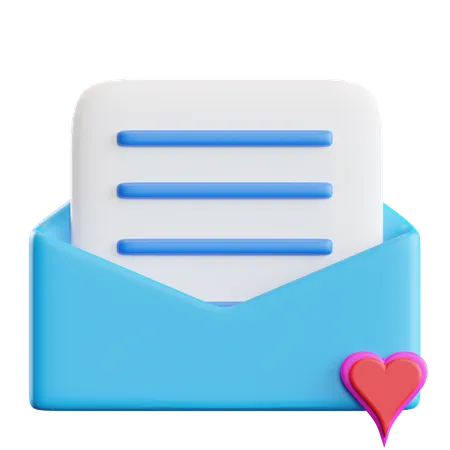 Courrier d'amour  3D Icon