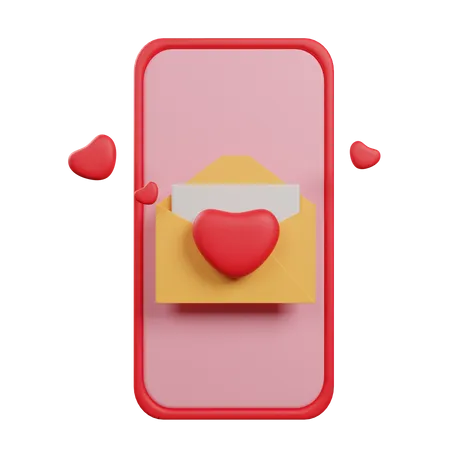 Courrier d'amour  3D Illustration