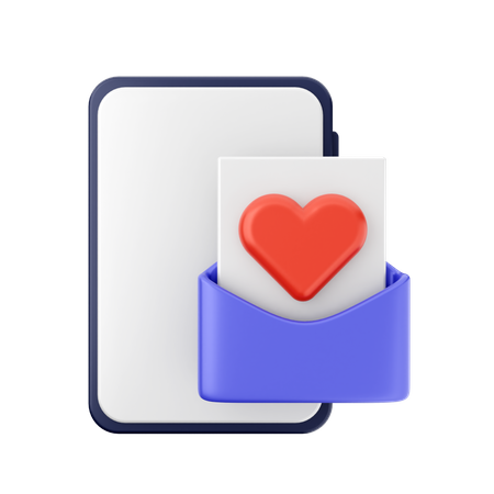 Courrier d'amour  3D Icon