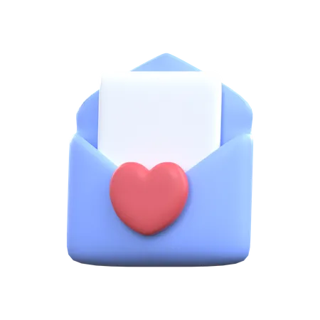 Courrier d'amour  3D Icon