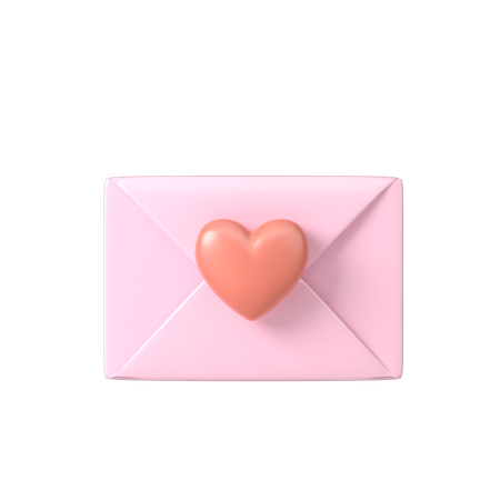 Courrier d'amour  3D Illustration