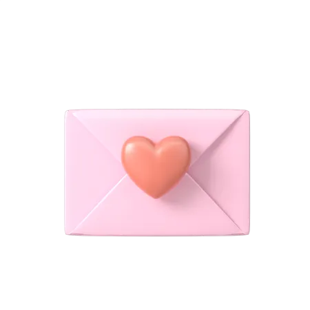 Courrier d'amour  3D Illustration