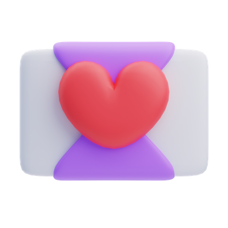 Courrier d'amour  3D Icon
