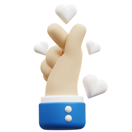 Geste de la main d'amour  3D Icon