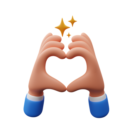 Geste de la main d'amour  3D Icon