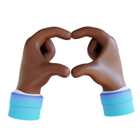 Geste de la main d'amour  3D Illustration