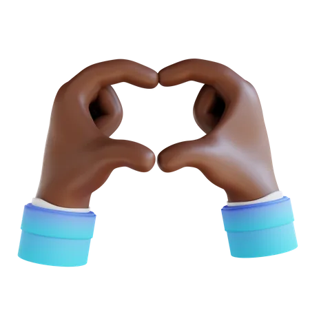 Geste de la main d'amour  3D Illustration