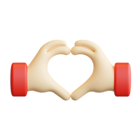 Geste de la main d'amour  3D Icon