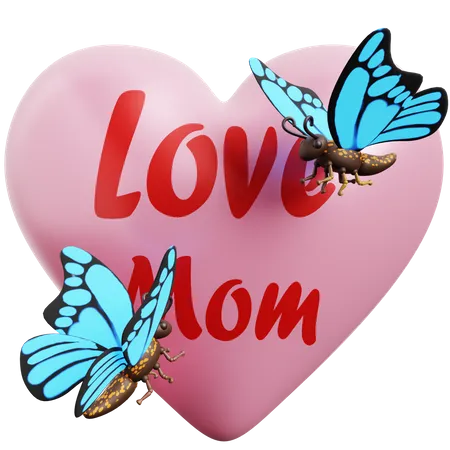 J'aime maman  3D Icon