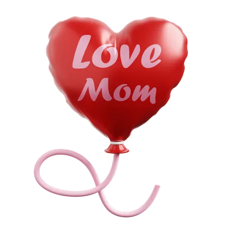 Ballon d'amour maman  3D Icon