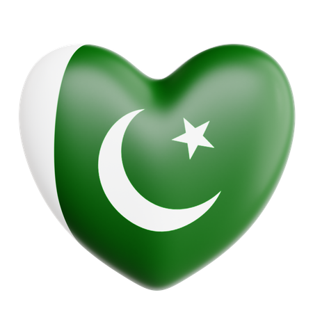 J'aime le pakistan  3D Icon