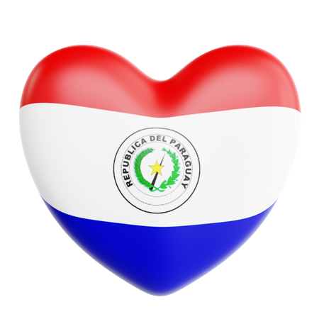 J'aime le paraguay  3D Icon