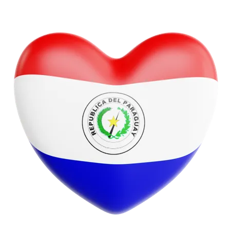 J'aime le paraguay  3D Icon