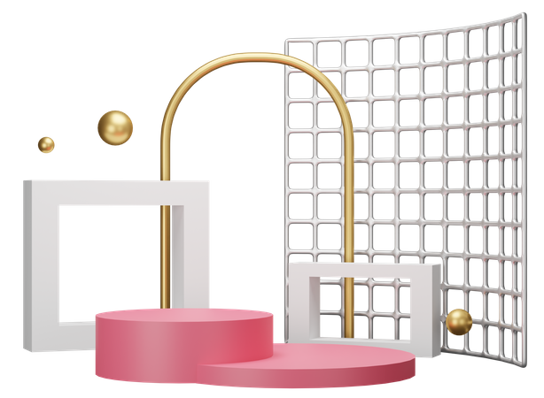 Podium d'amour  3D Illustration