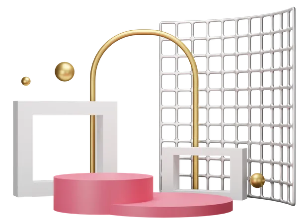 Podium d'amour  3D Illustration