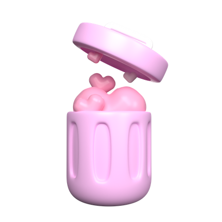 Amour poubelle  3D Icon