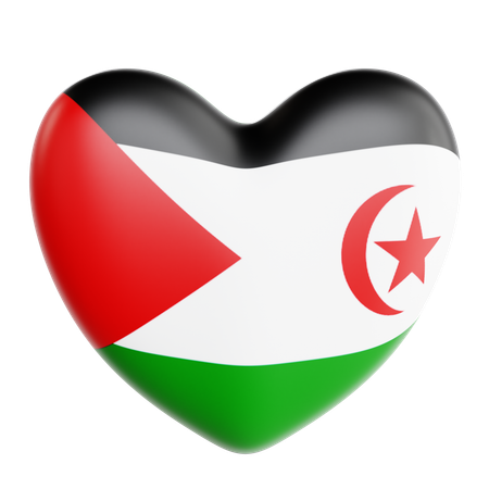 J'aime la République Arabe Sahraouie Démocratique  3D Icon