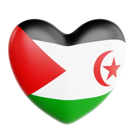 J'aime la République Arabe Sahraouie Démocratique  3D Icon