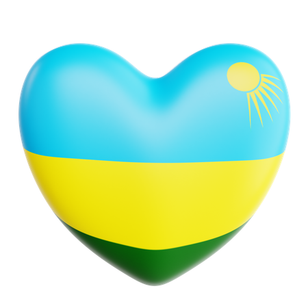 J'aime le rwanda  3D Icon