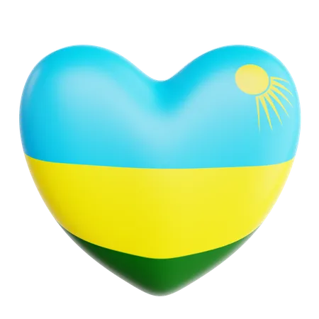 J'aime le rwanda  3D Icon