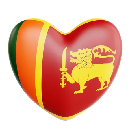 J'aime le Sri Lanka  3D Icon