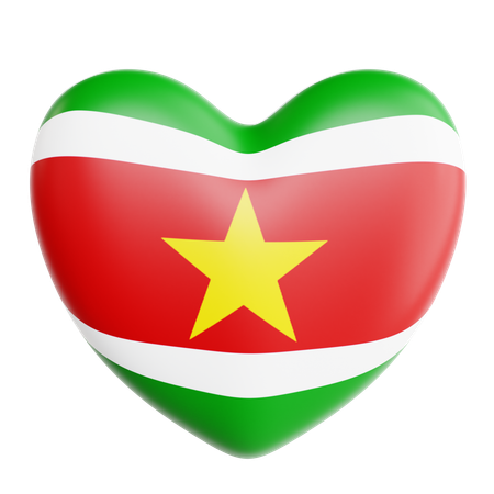 J'aime le suriname  3D Icon