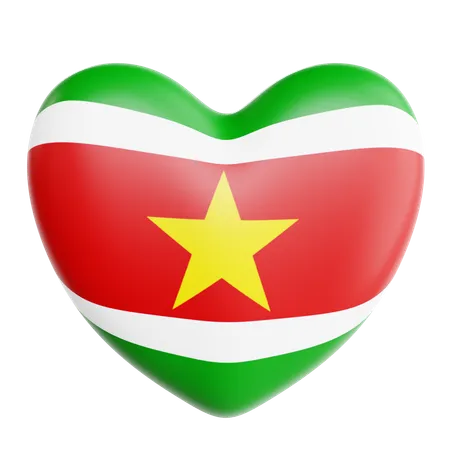 J'aime le suriname  3D Icon