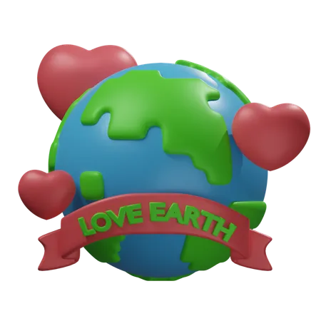 Aimer la terre  3D Icon