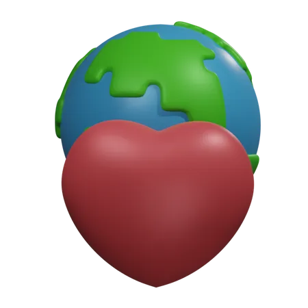 Aimer la terre  3D Icon