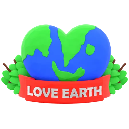 Aimer la terre  3D Icon