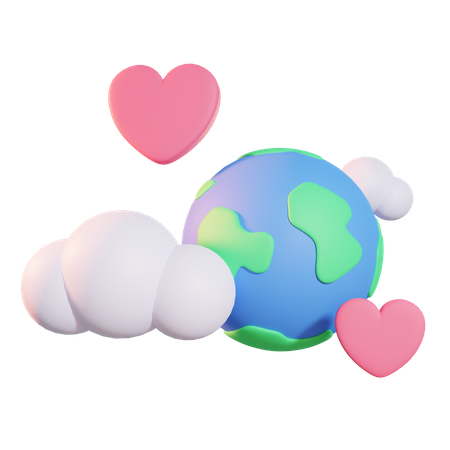 Aimer la terre  3D Icon